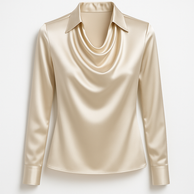 Aurora – Satinblus med Elegans och Komfort