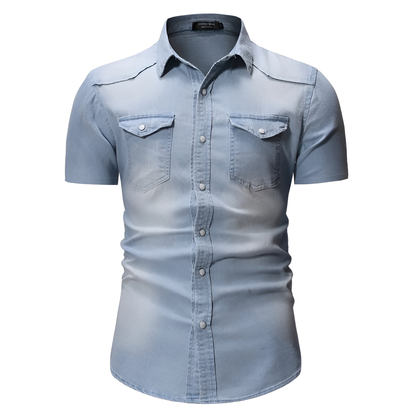 Linus | Kortärmad denimskjorta – Robust stil & ultimat komfort