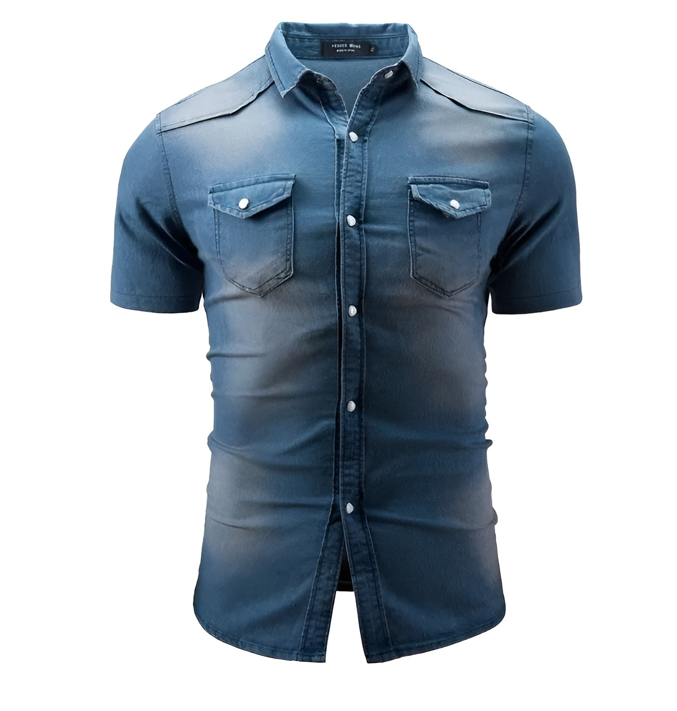 Linus | Kortärmad denimskjorta – Robust stil & ultimat komfort
